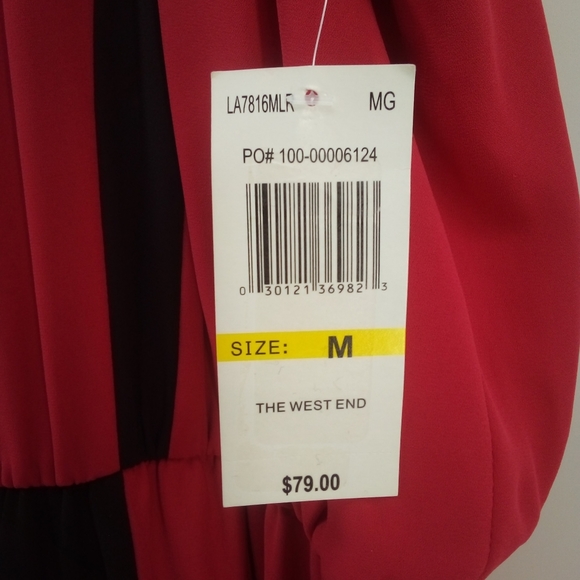 NWT Gibson Latimer Pink Black Colorblock Dress The West End M - Picture 11 of 11